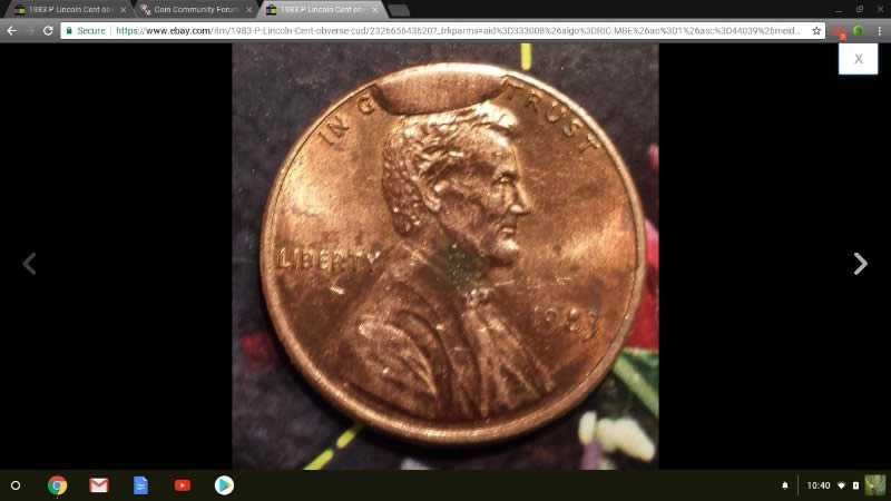 Cool-1983-P-Lincoln-Cent-With-Cud-And-Broken-Die-Post-On-Ebay-It's-Legit